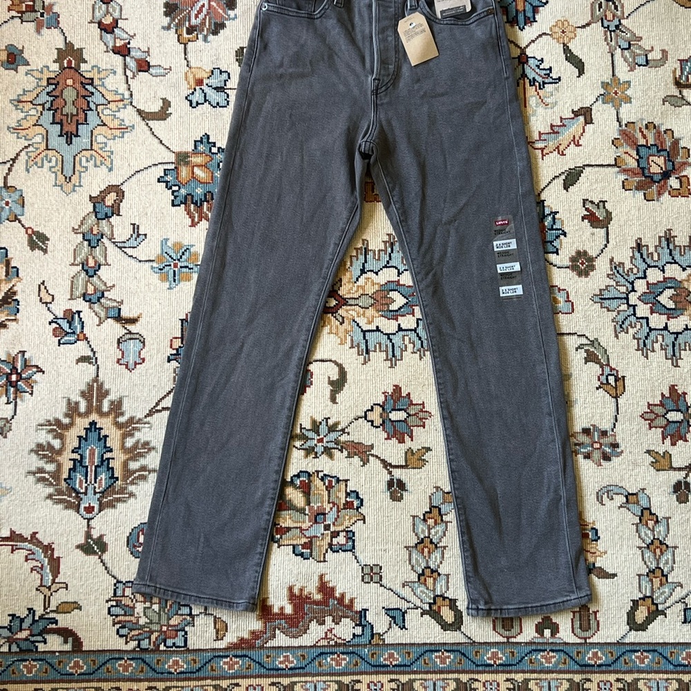 Levi's Well Worn-Black Straight Leg Jeans